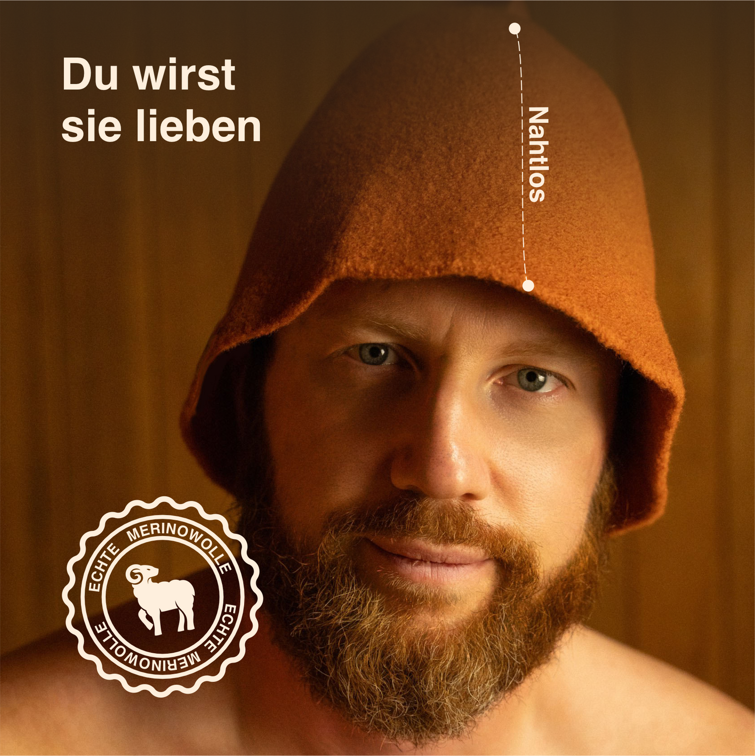 NeSowok® Saunahut (Saunamütze) aus hochwertiger Merinowolle – Gestrickt & nahtlos – Besonders leicht, weich & atmungsaktiv – Schutz vor Überhitzung in der Sauna.